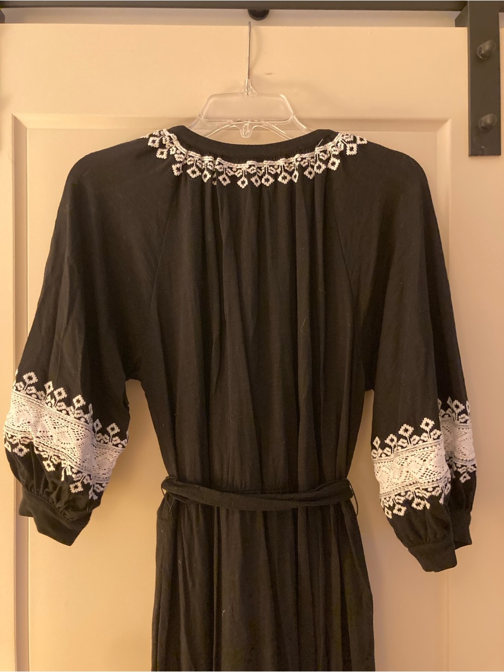 Boden black and white embroidered maxi dress 10R - Picture 5 of 5